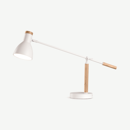 8469aac93f1a4485fae0bace58cd6c14c9f31ccd1a6e0a749534a0047a870d29-1.png An Image of Cohen Table Lamp, White and Natural Oak