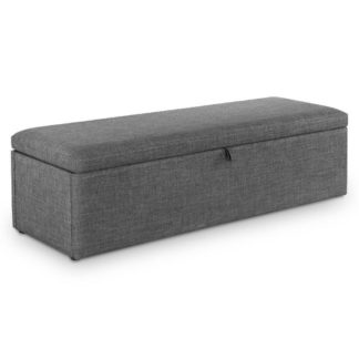An Image of Sorrento Grey Fabric Blanket Box