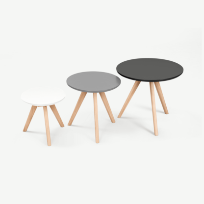 An Image of Set of 3 Orion Side Tables, Grey