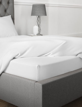 An Image of M&S Pure Cotton 300 Thread Count Deep Fitted Sheet