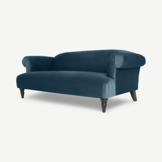 An Image of Claudia 3 Seater Sofa, Midnight Blue Velvet