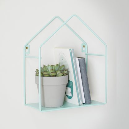 An Image of Aqua House Shelf Aqua (Blue)