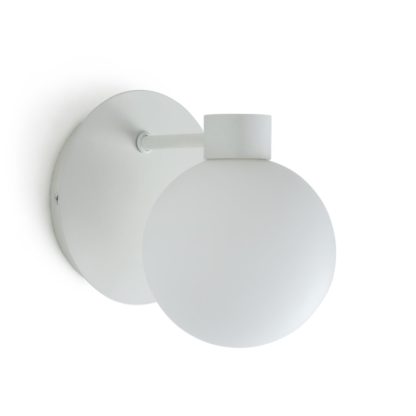 An Image of Habitat Opal Glass Wall Light - White