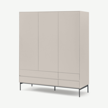 An Image of Donica Triple Wardrobe, Warm Ecru