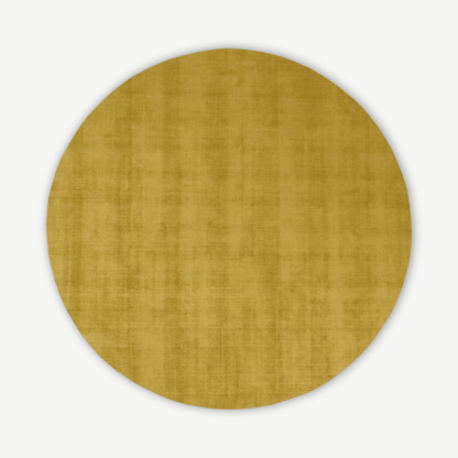 An Image of Jago Round Rug, Large 200cm diam, Antique Gold