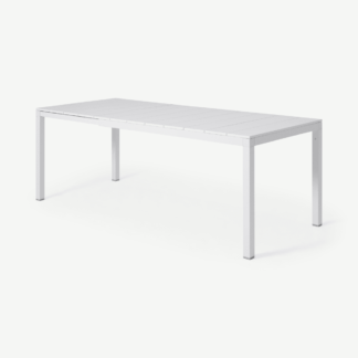 An Image of Nardi 6-8 Seat Extending Dining Table, White Aluminium