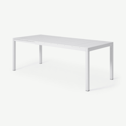 An Image of Nardi 6-8 Seat Extending Dining Table, White Aluminium