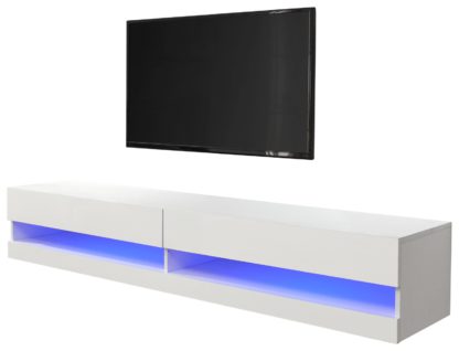 An Image of Galicia 120cm LED Wall TV Unit - White