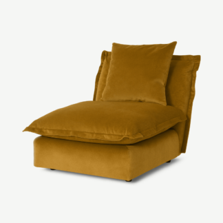 An Image of Fernsby Armless Modular Chair, Mustard Recycled Velvet