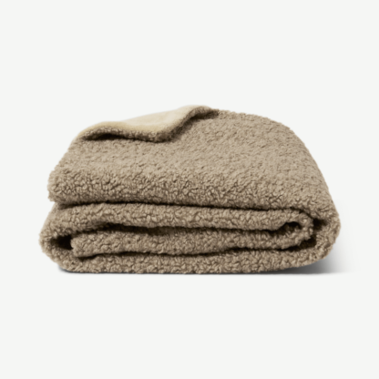 8c544659de8882c6c66cee095fc0edbcefbc2a121d866404d322c76b98bdd12c-1.png An Image of Mirny Boucle Throw, 130 x 170cm, Soft Taupe