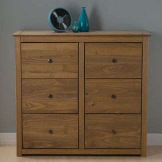 An Image of Santiago Pine 6 Drawer Chest