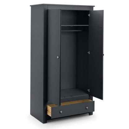 8d0aa7c67db285e39eb28b8839c558c0a4d718d1ad5782bf126ccf5bf260377b.jpg An Image of Radley Grey 2 Door Combination Wardrobe