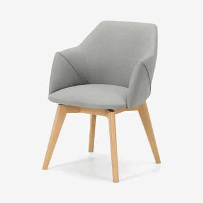 An Image of Lule Office Chair, Hail Grey and Oak