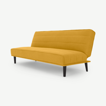 8f826e2ec1bbbf32399166254ed314de1c7dd16801bcecde8711616e47a0e73e-1.png An Image of Kitto Click Clack Sofa Bed, Butter Yellow
