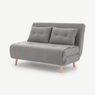 An Image of Haru Small Sofa bed, Marshmallow Grey