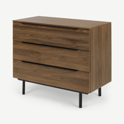 91b1b4bea20a5f2672dfca309f4fe23c88780db7c17f692ed0319415db8731a1-1.png An Image of Damien Chest of Drawers, Walnut & Black