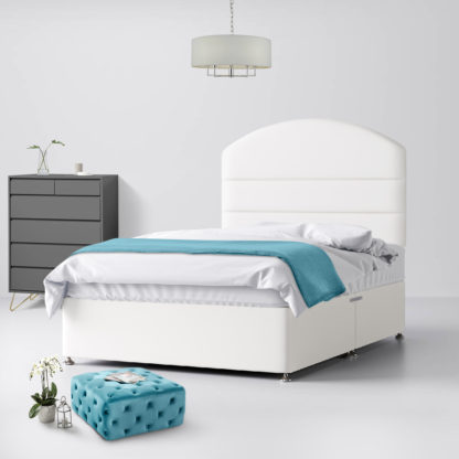 927c0762636ae2b8d64c82ca3af439da1b4a79130ff07c22dc829d9477107148-3.jpg An Image of Dudley Lined White Fabric 2 Drawer Same Side Divan Bed - 4ft6 Double