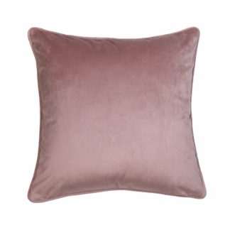 An Image of Velvet Cushion - Blush - 43x43cm