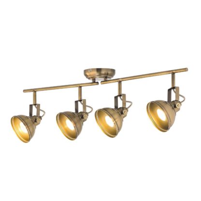 An Image of Verve Design Antique Brass Ditavon 4 x 35W Spotlight