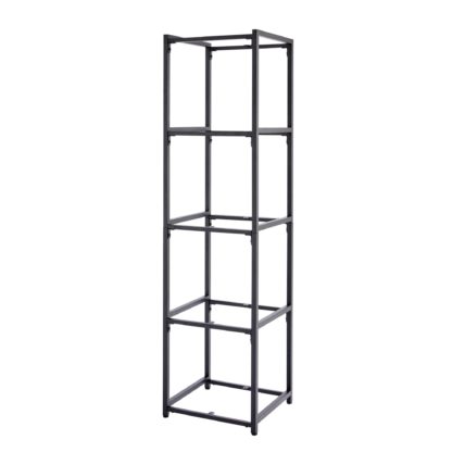 An Image of Modular 5 Shelf Black Frame Black