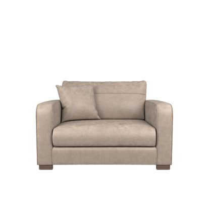 An Image of Carson Faux Leather Snuggle Chair Tan