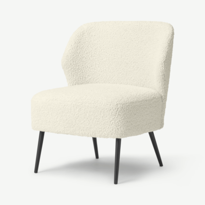 An Image of Topeka Accent Armchair, Faux Sheepskin