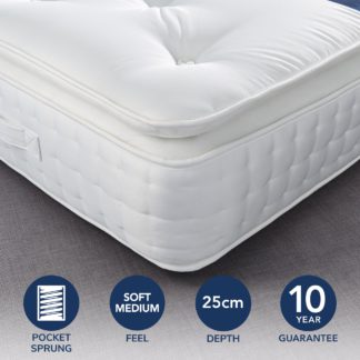 An Image of Fogarty Dreamy Comfort Pillow Top 1000 Pocket Sprung Mattress Yellow