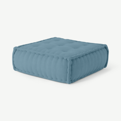 An Image of Sully Floor Cushion, Citadel Blue