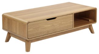 An Image of Niva 1 Drawer Coffee Table - Oak