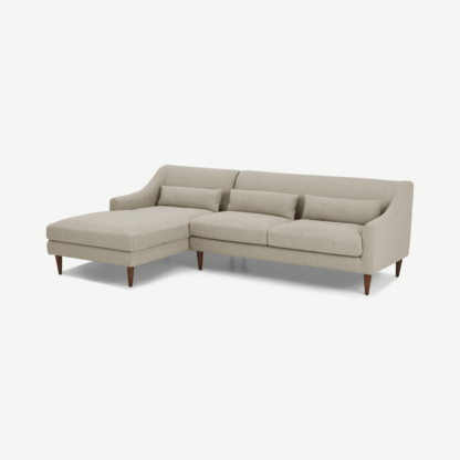 An Image of Herton Left Hand Facing Chaise End Sofa, Barley Weave