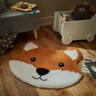 An Image of Fergus The Fox Rug Orange