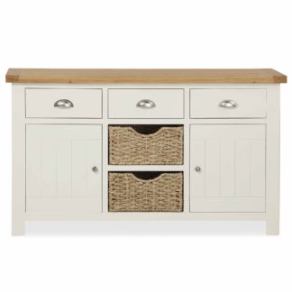 An Image of Wilby Cream Large Sideboard White