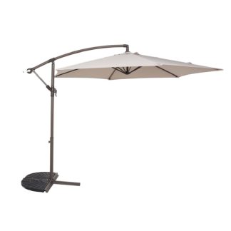 An Image of Parasol 3m Overhanging - Natural - Dia. 48mm