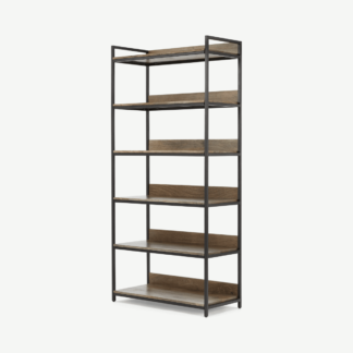 An Image of Lomond Modular Shelves, Mango Wood and Black