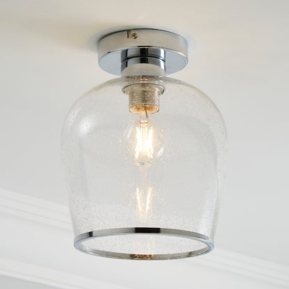 98a2b25ca7b39429d20fc10537ea906b933acf338f8e8ecba5a43e7b6bbca3bf.jpg An Image of Lenny 1 Light Flush Ceiling Fitting Chrome