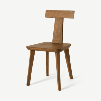 An Image of Tirado Dining Chair, Dark Stain Oak Finish