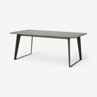 An Image of Boone 6 Seat Dining Table, Concrete Resin Top