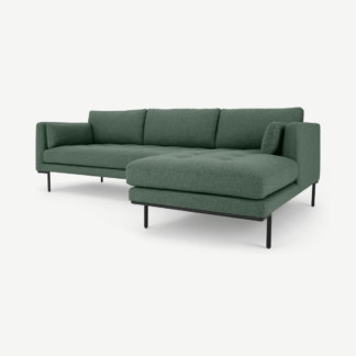 An Image of Harlow Right Hand Facing Chaise End Corner Sofa, Darby Green