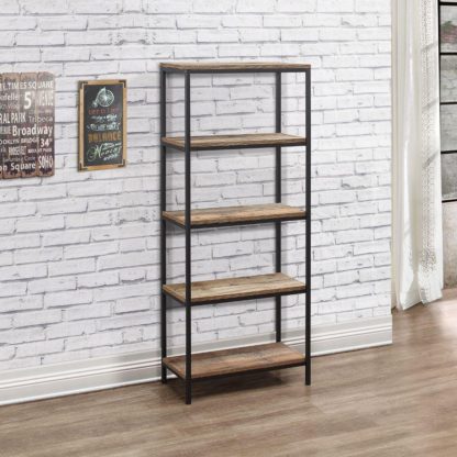9aa370161cfcd24cf3f897a87c8c1cd6c01dc80a11eca14e08109de2d5bd86f2.jpg An Image of Urban Rustic 5 Tier Bookcase