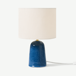 An Image of Nooby Table Lamp, Blue Reactive Glaze Ceramic