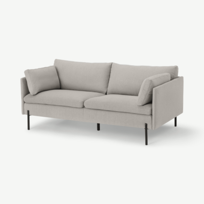 An Image of Zarina Large 2 Seater Sofa, Mina Flint Grey