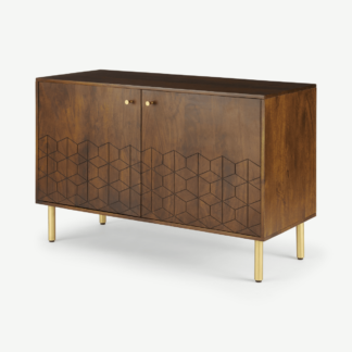 An Image of Hedra Sideboard, Mango wood and Brass