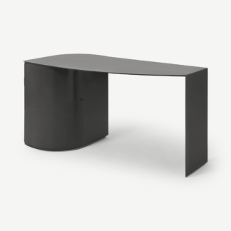 An Image of Romer Wide Storage Desk, Gunmetal