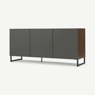 An Image of Hopkins Large Sideboard, Walnut Effect & Grey