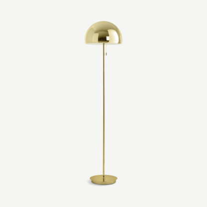 An Image of Collet Dome Floor Lamp, Brass