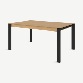 An Image of Corinna 6 Seat Dining Table, Oak & Black