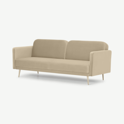9ce27666794ab28d13db4e9706ecbac8dba75d2443474f7b04a6f5a3dff6e214-1.png An Image of Eulia Click Clack Sofa Bed, Porcelain Velvet