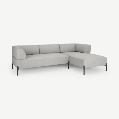 An Image of Kiva Right Hand Facing Chaise End Corner Sofa, Hail Grey
