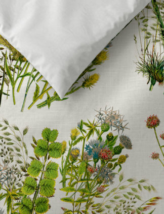 An Image of M&S Pure Cotton Botanical Bedding Set