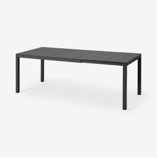 An Image of Nardi 6-8 Seat Extending Dining Table, Dark Grey Aluminium